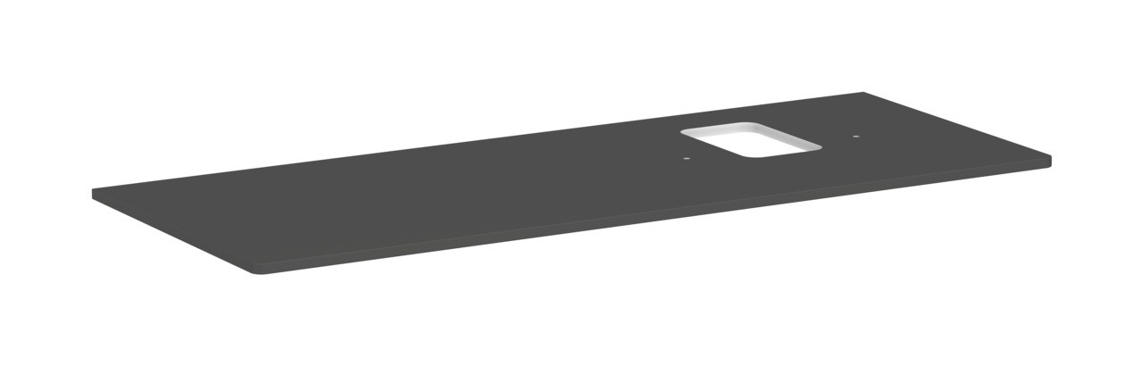 Hansgrohe Xelu Q Konsole 1360/550 mit Ausschnitt rechts für Aufsatzwaschtisch mit Hahnloch Diamantgrau Matt