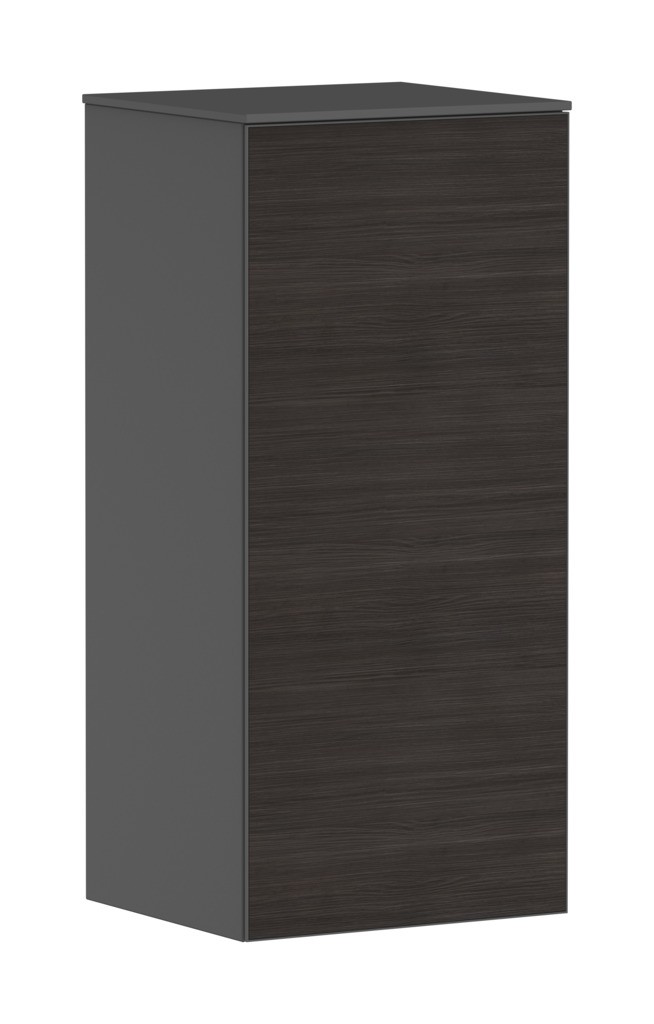 Hansgrohe Xevolos E Halbhochschrank Schiefergrau Matt 400/360, Türanschlag rechts Eiche Dunkel