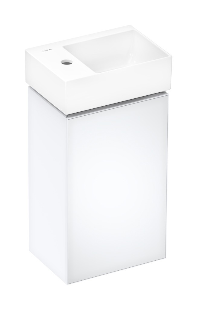 Hansgrohe Xevolos E Handwaschbecken 360/250 mit Hahnloch links ohne Überlauf, SmartClean Weiß