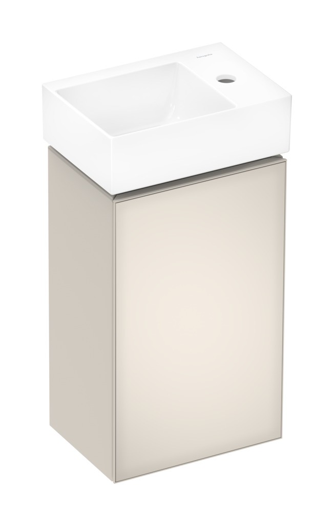 Hansgrohe Xevolos E Handwaschbecken 360/250 mit Hahnloch rechts ohne Überlauf, SmartClean Weiß
