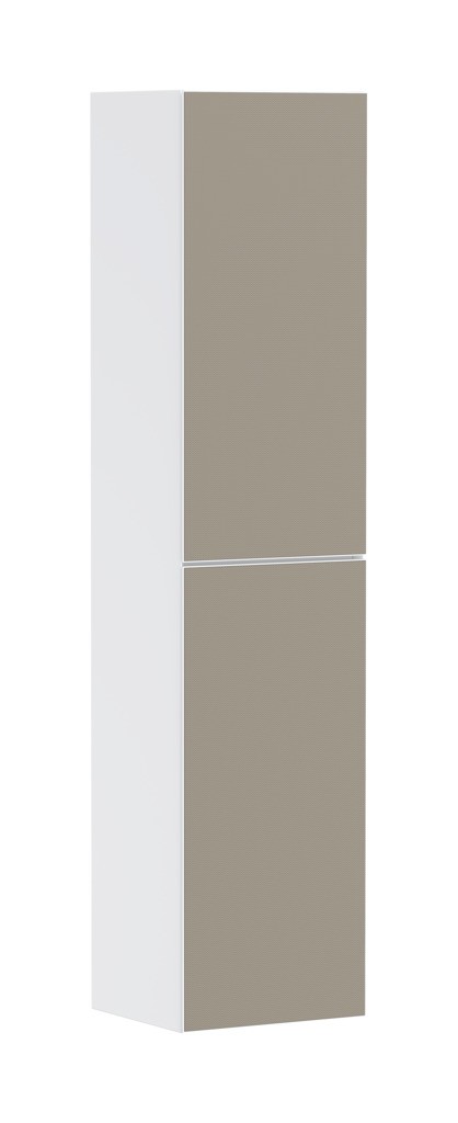 Hansgrohe Xevolos E Hochschrank Mattweiß 400/360, Türanschlag rechts Bronze Struktur