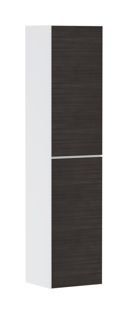Hansgrohe Xevolos E Hochschrank Mattweiß 400/360, Türanschlag rechts Eiche Dunkel