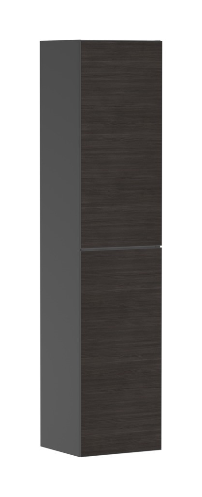 Hansgrohe Xevolos E Hochschrank Schiefergrau Matt 400/360, Türanschlag rechts Eiche Dunkel