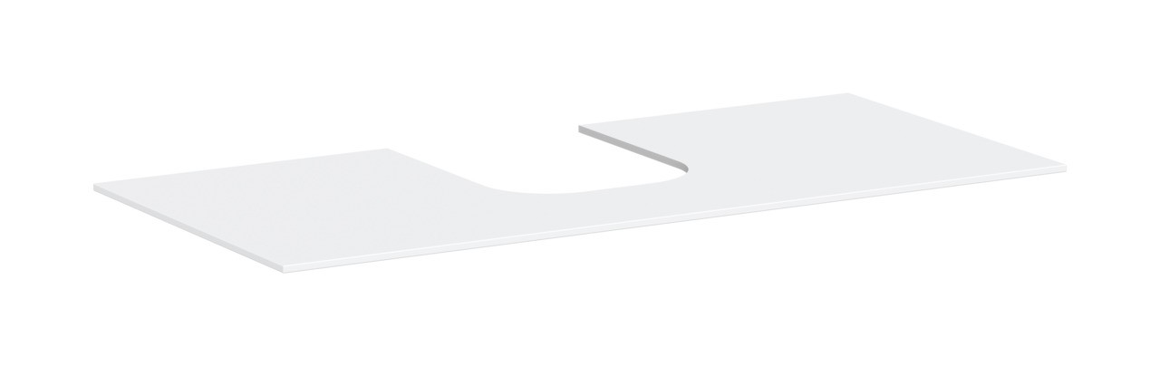 Hansgrohe Xevolos E Konsole 1180/550 mit Ausschnitt mittig für Aufsatzwaschtisch geschliffen 500/480 und 600/480 Mattweiß