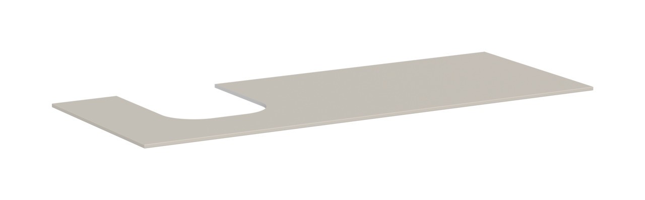 Hansgrohe Xevolos E Konsole 1370/550 mit Ausschnitt links für Aufsatzwaschtisch geschliffen 500/480 Sandbeige Matt