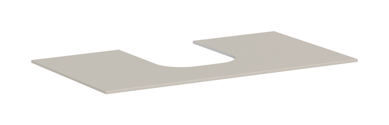 Hansgrohe Xevolos E Konsole 980/550 mit Ausschnitt mittig für Aufsatzwaschtisch geschliffen 500/480 und 600/480 Sandbeige Matt