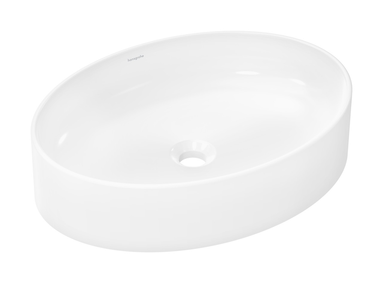 Hansgrohe Xuniva D Aufsatzwaschtisch 550/400 ohne Hahnloch und Überlauf Weiß