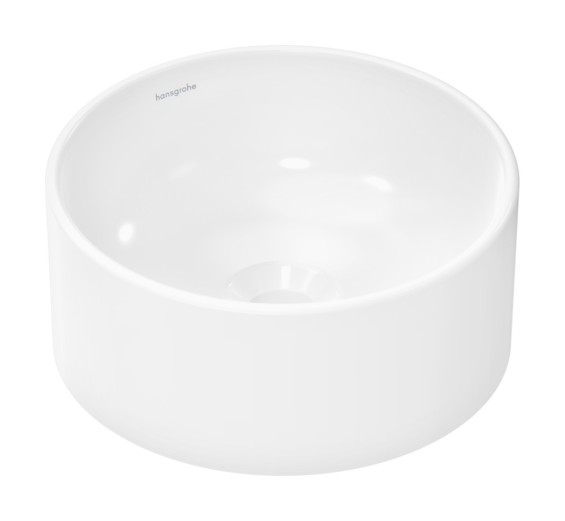 Hansgrohe Xuniva S Aufsatzwaschtisch 300/300 ohne Hahnloch und Überlauf, SmartClean Weiß