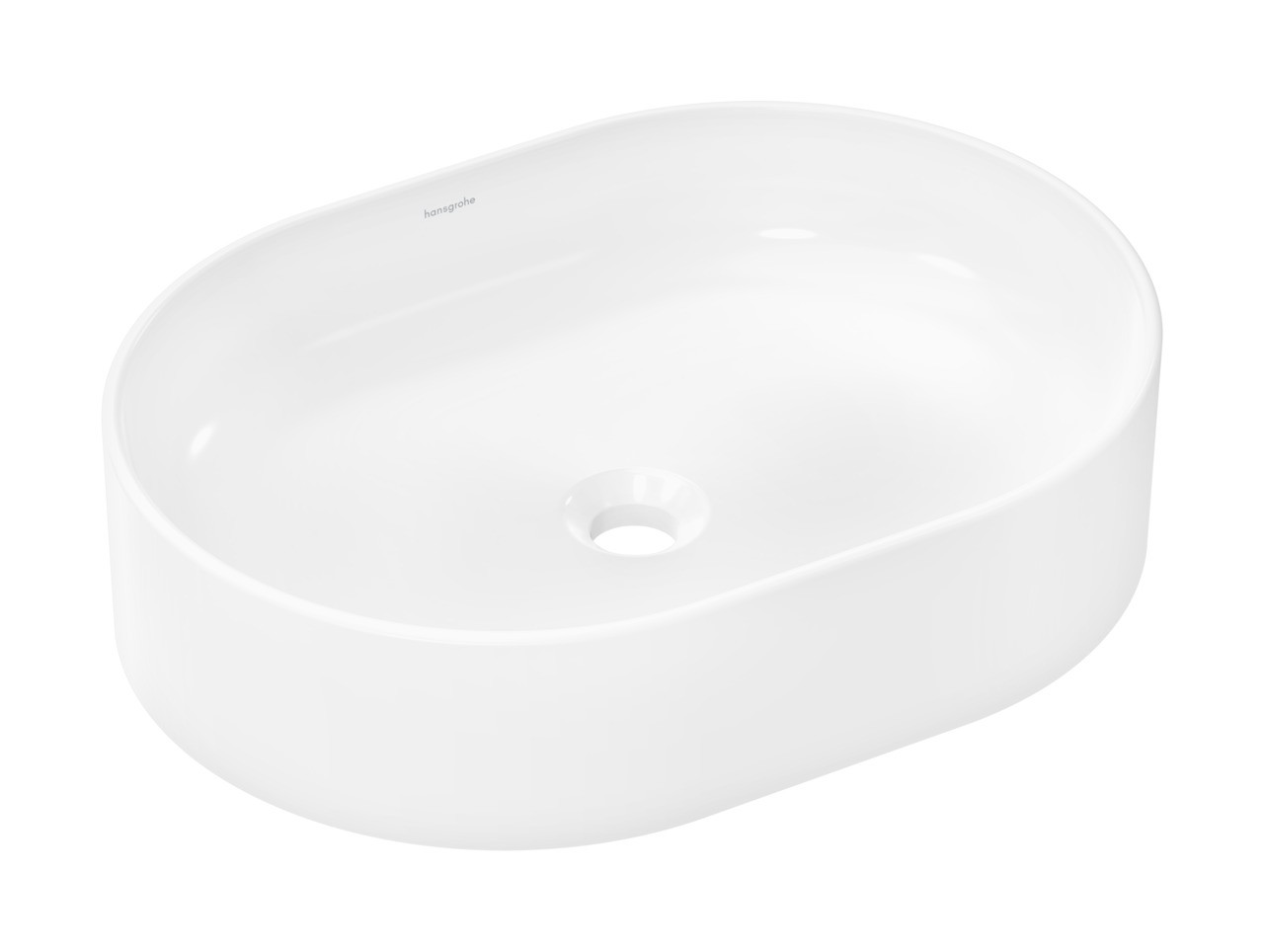 Hansgrohe Xuniva U Aufsatzwaschtisch 550/400 ohne Hahnloch und Überlauf Weiß