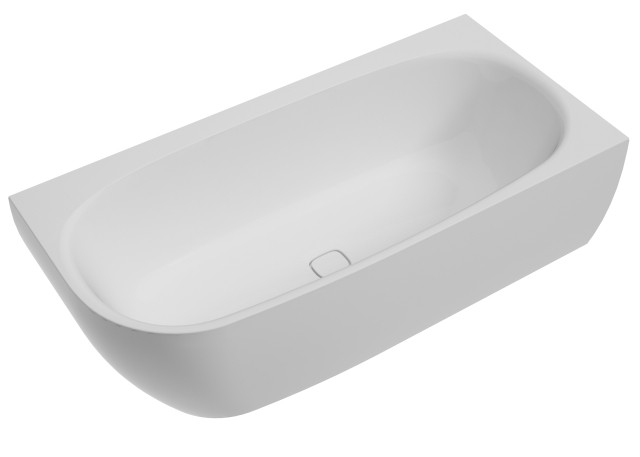 Hoesch Badewanne iSensi Eck 1800x800 rechts Monolith, mit Überlauf, ang. Sch. Weiß
