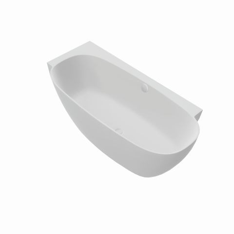 Hoesch Badewanne LaBrillante 1800x800 Ecke Links  Weiß Matt, mit Überlaufbefüllung