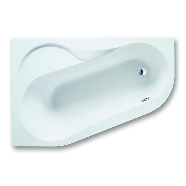 Hoesch Badewanne Parana 1500x1000 links mit loser Schürze und Gestell, weiß