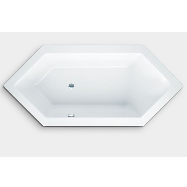 Hoesch Badewanne Scelta 6-Eck 2000x900 Überlauf links, weiß