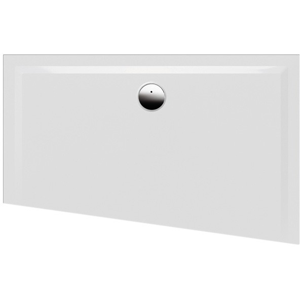 HO DW Muna Trapez re. 1500x900x30 ohne Antirutsch, Material Solique, weiß