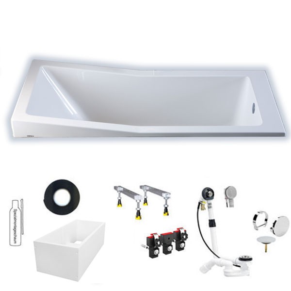 Hoesch Foster 1700x750x470 mm Rechteckbadewanne Einbaubadewanne Weiß 6629.010