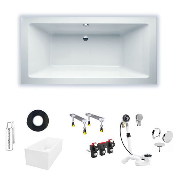 Hoesch Scelta 1800x900x480 mm Rechteckbadewanne Einbaubadewanne Weiß 3671.010