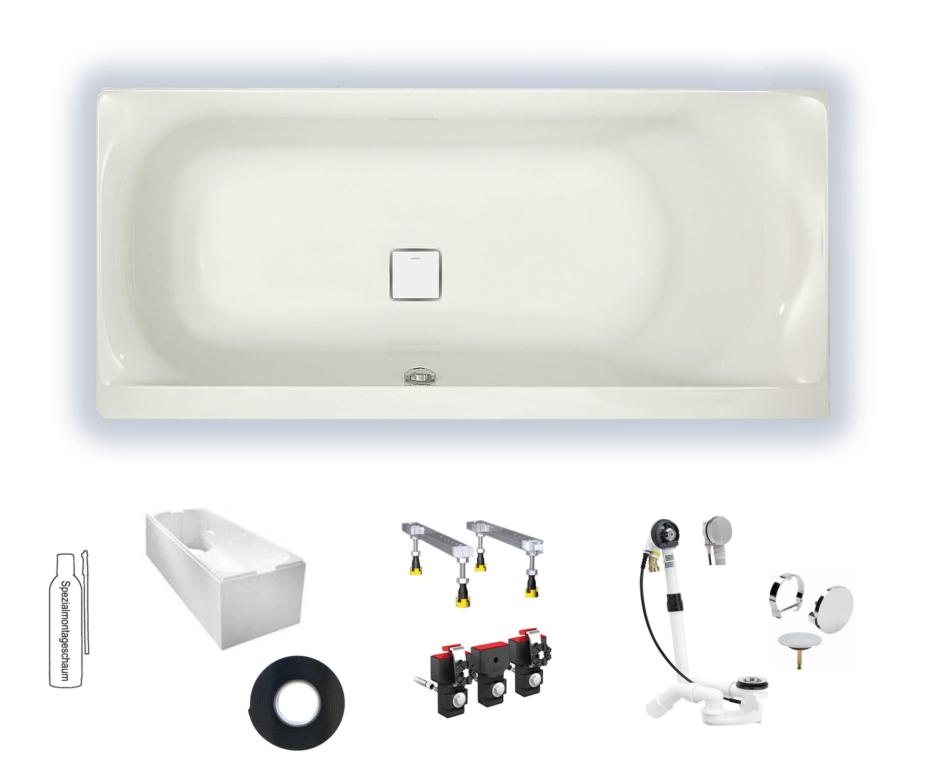 Hoesch Thasos 1700x750 Rechteck Badewanne Acryl weiß 3744.010