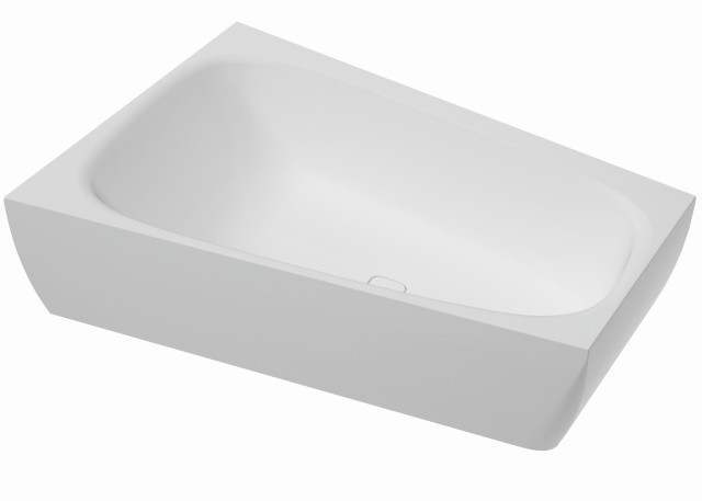 Hoesch Badewanne iSensi Trapez 1500x1000 Monolith links mit Überlauf, ang. Sch.