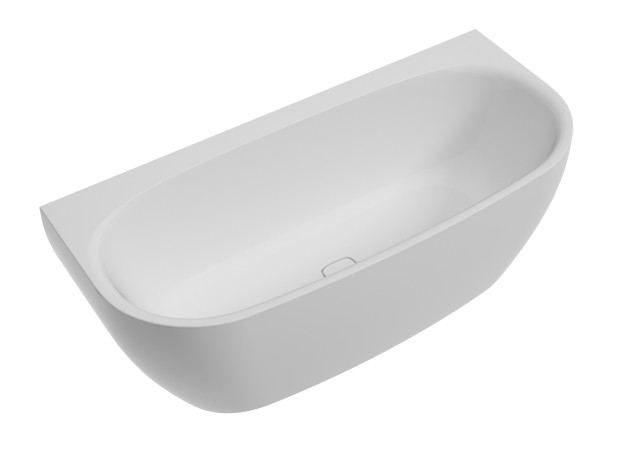 Hoesch Badewanne iSensi Vorwand 1800x800 Monolith, mit Überlauf, ang. Sch. Weiß