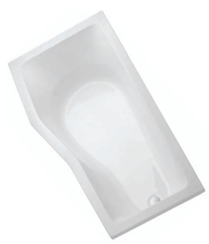 IS Badewanne TWINSET PLUS K6240 links 160x80/60x43,5cm weiss, Raumspar