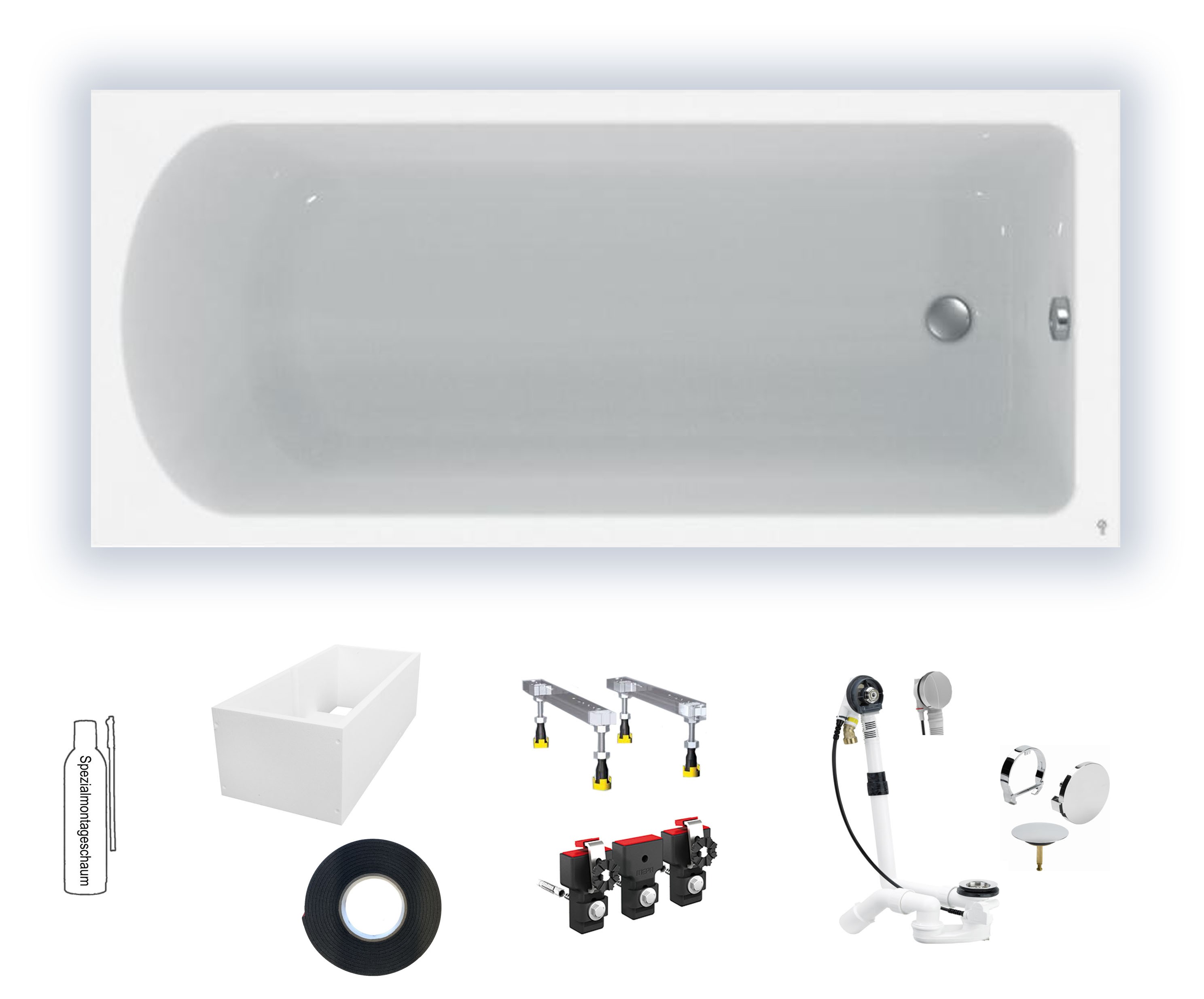 Ideal Standard HOTLINE NEU 1700x750x465mm, Körperform-Badewanne Weiß