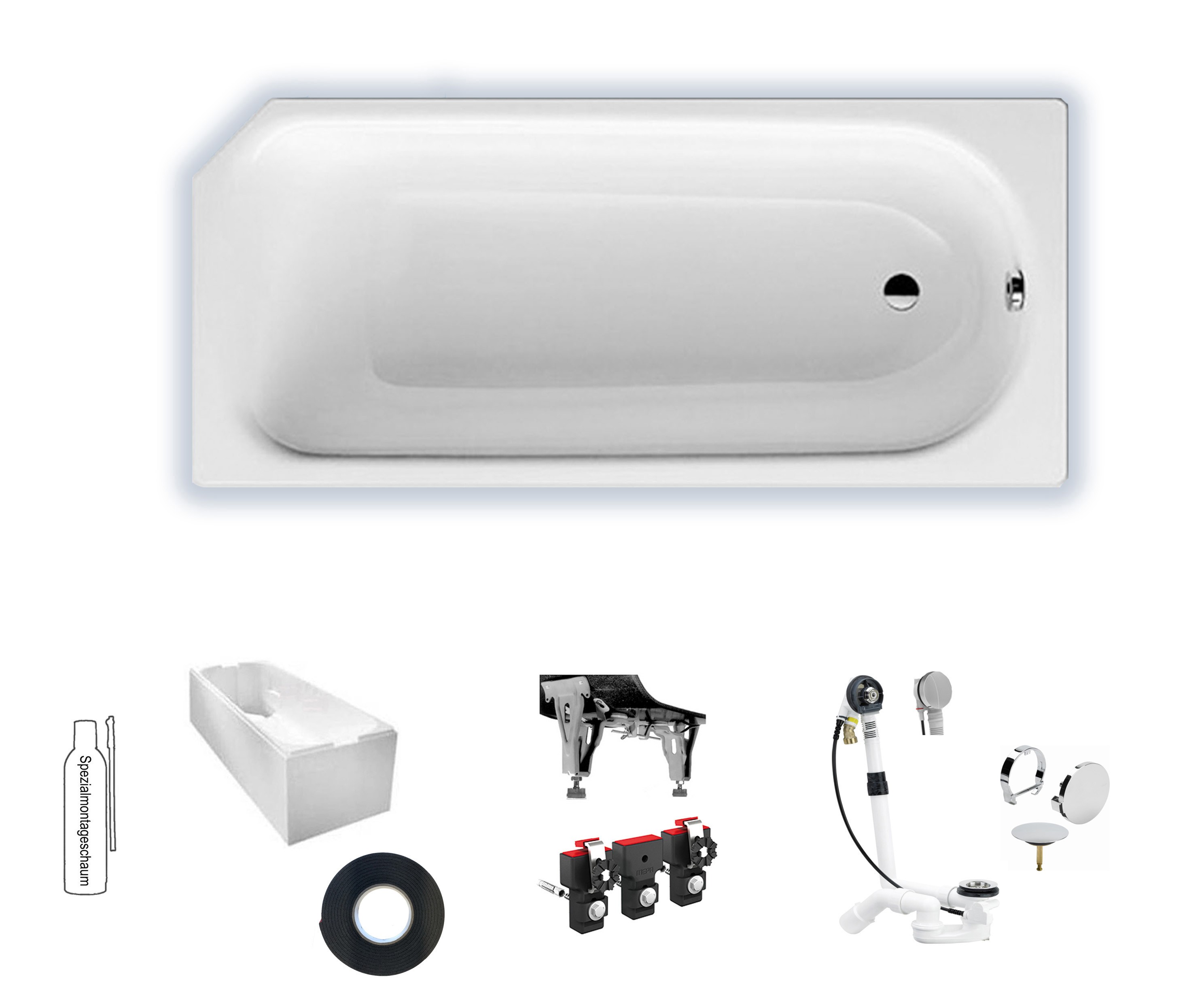 Kaldewei Advantage Saniform V2 1600x700 Badewanne Stahl-Email 192200010001