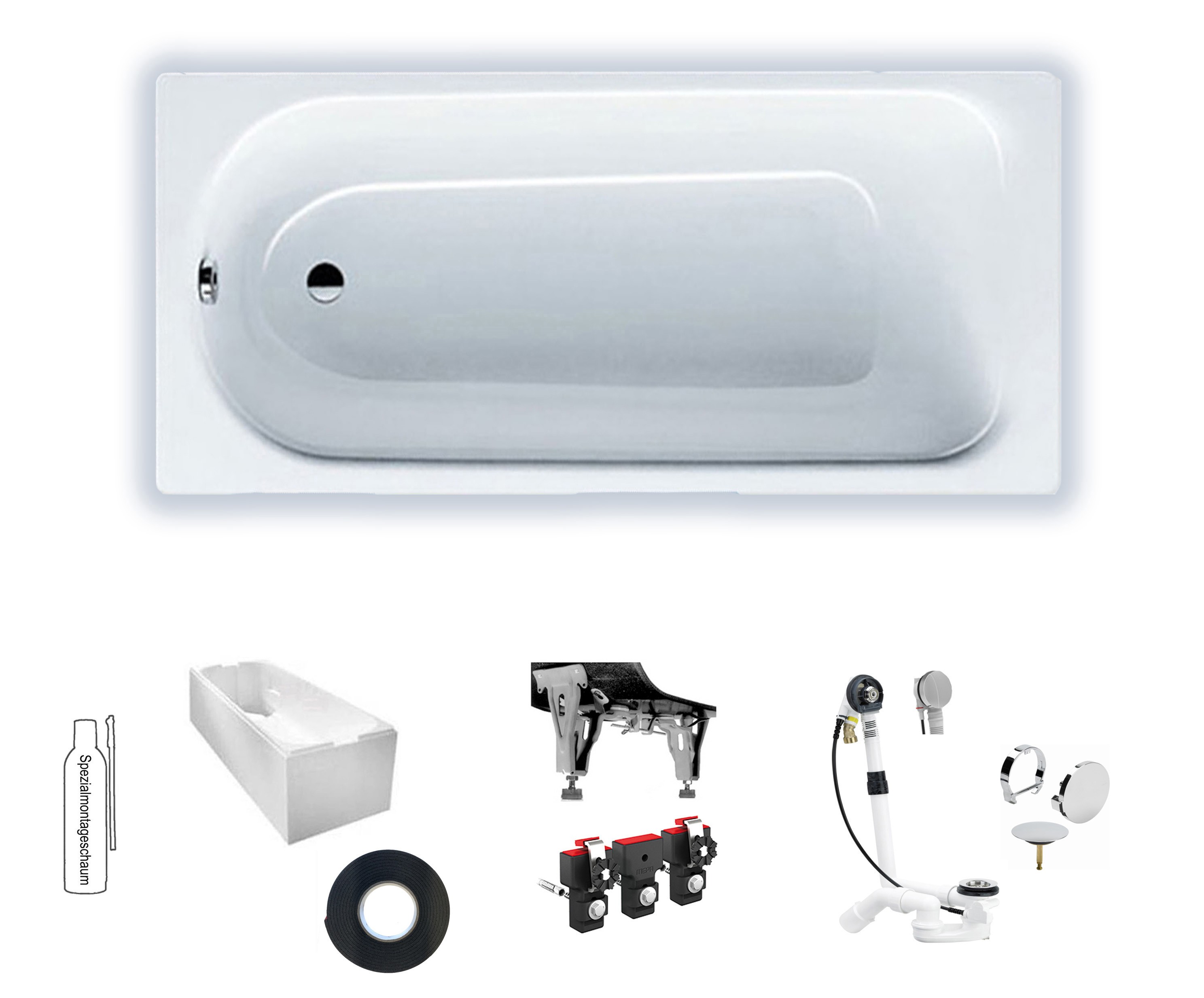 Kaldewei Saniform Plus 1500x700 Badewanne Stahl-Email 111600010001