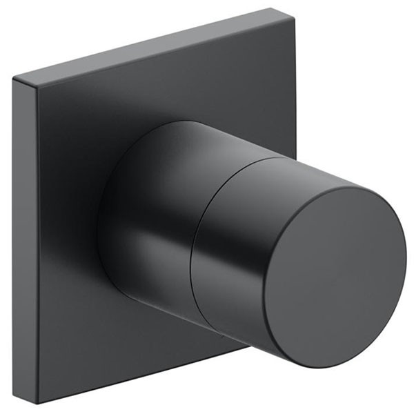 KE Ab- und Umstellventil IXMO Pure 59557 eckig, Schwarzchrom gebürstet