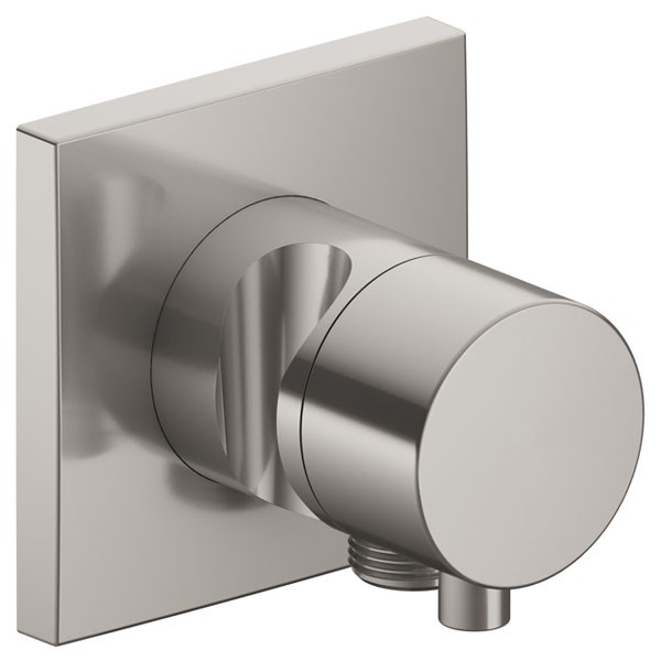 KE Absperrventil IXMO Comf. 59541, eckig Schlauchanschl./Brauseh.Edelstahl-finish