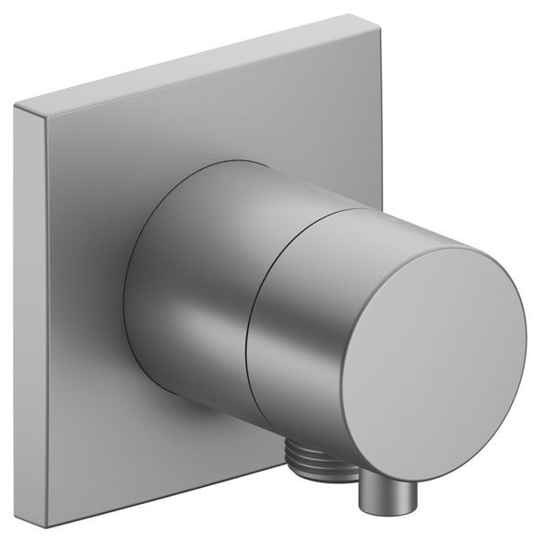KE Absperrventil IXMO Comf. 59541, eckig Schlauchanschluss, Aluminium-finish