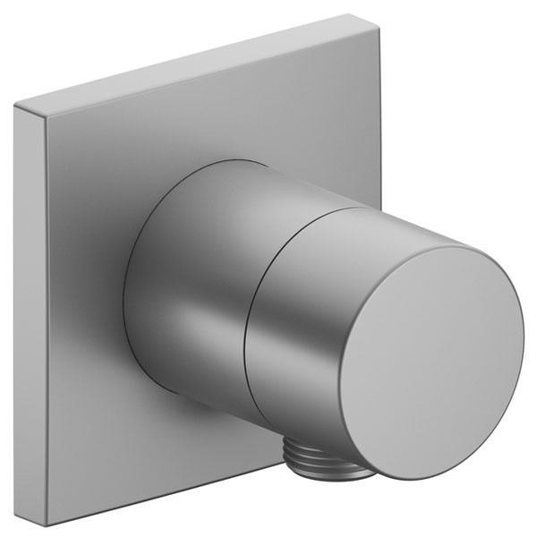 KE Absperrventil IXMO Pure 59541, eckig Schlauchanschluss, Aluminium-finish