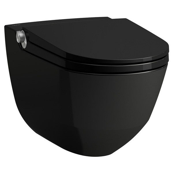 LF Dusch-T-WC wandh. RIVA 600x355x405 spülrandlos schwarz glänzend