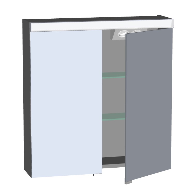 Burgbad Orell Spiegelschrank mit horiz. Beleuchtung 600 PG3  