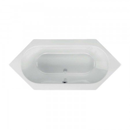 Acryl-Badewanne Andros 200 x 90 x 46cm weiss Bodenlänge 123cm, 250 Liter