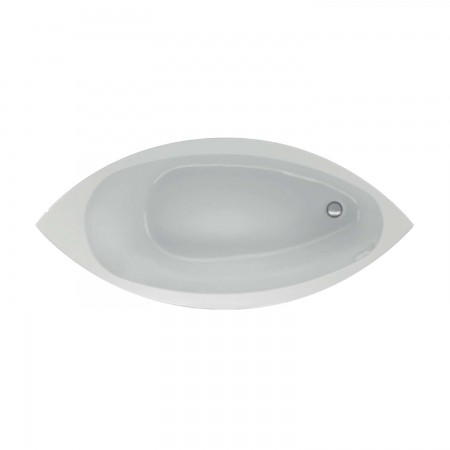 Acryl-Badewanne Como 187,5 x 87 x 47,5cm weiss Bodenlänge 123cm, 245 Liter