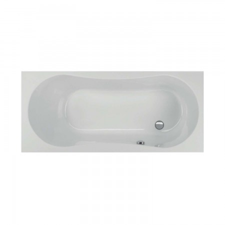 Acryl-Badewanne Dominika 170 x 75 x 43,5cm weiss Bodenlänge 122cm, 210 Liter