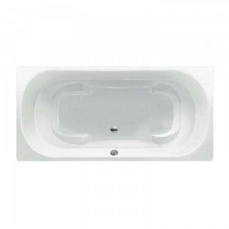 Acryl-Badewanne Kanaga 190 x 90 x 50cm weiss Bodenlänge 134,5cm, 340 Liter