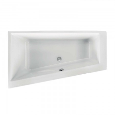 Acryl-Badewanne Malibu Top 170 x 100 x 46,5cm links weiss Bodenlänge 124,5cm, 275 Liter