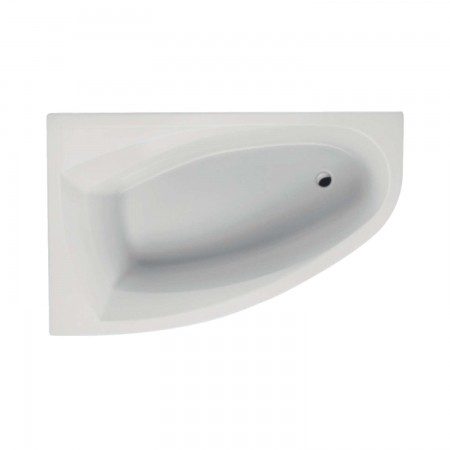 Acryl-Badewanne Silver 160 x 100 x 42,5cm weiss links Bodenlänge 122cm, 215 Liter