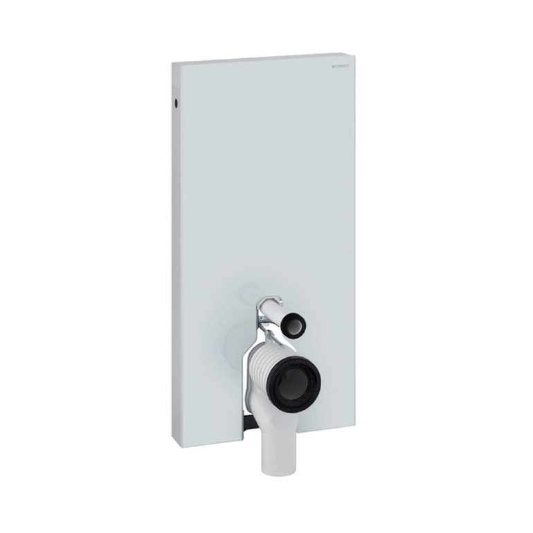 Geberit Monolith Sanitärmodul für Stand-WC 101 cm Glas weiß
