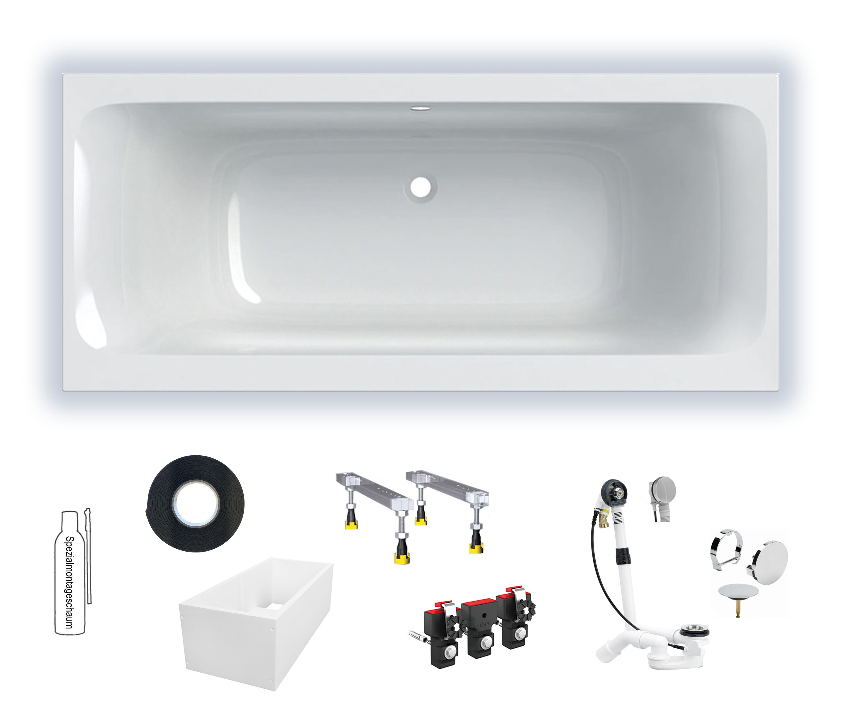 Geberit Tawa (iCon) Duo 1800x800mm Badewanne weiß 650480000