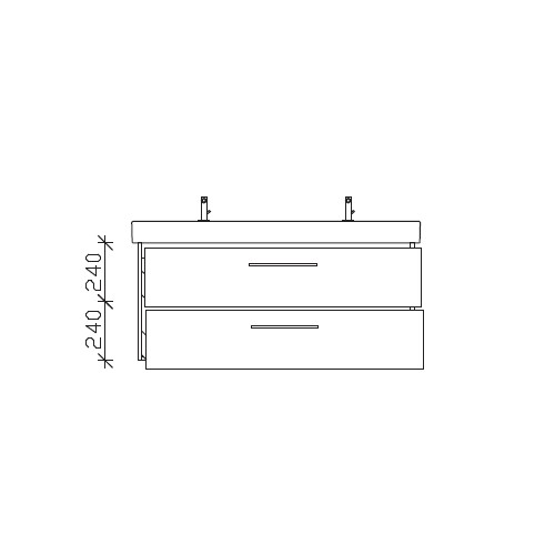 Pelipal iCon Solitaire 9005 Waschtischunterschrank 1150 mm 
