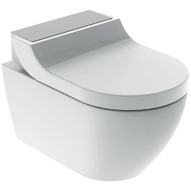 Geberit AquaClean Tuma Comfort WC-Komplettanlage Wand-WC Edelstahl gebürstet