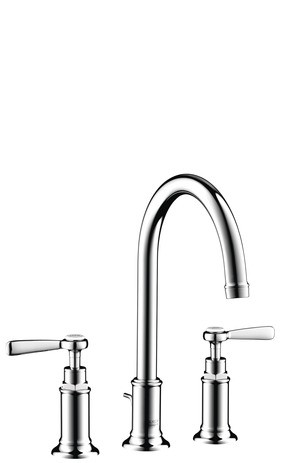 HG 3-Loch Waschtischarmatur 180 Axor Montreux Standmodell Hebelgriff BN
