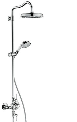 HG Showerpipe Axor Montreux chrom mit Thermostat und Hebelgriff