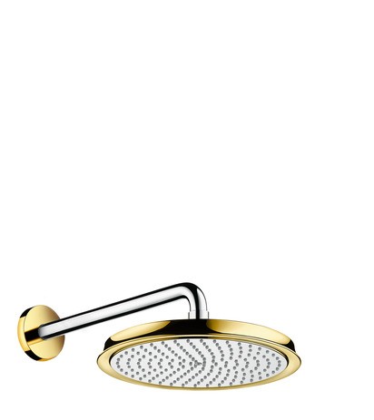 HG Tellerkopfbrause Raindance Classic 240mm Air chrom/gold mit Brausearm 383mm