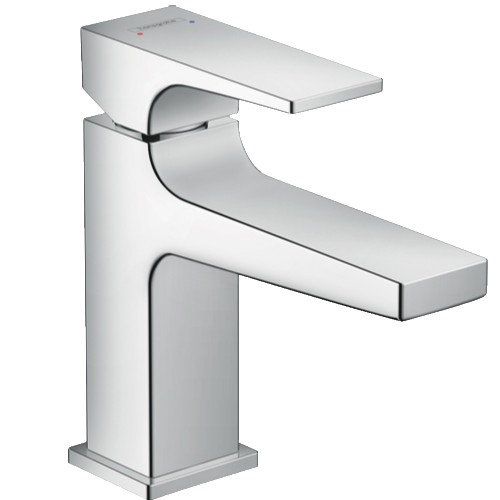 Hansgrohe Metropol Waschtischmischer 100 Chrom kurzer Auslauf mit Push-Open Ablaufgarn.