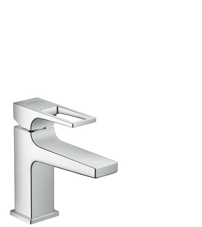 HG Waschtischmischer 100 Metropol chrom kurzer Ausl.Bügelgr.Push-Open Ablaufg.