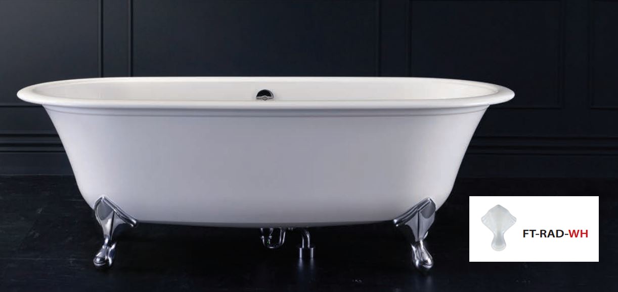 Victoria & Albert Radfort Badewanne Lackiert mit Füßen inMetall weiß