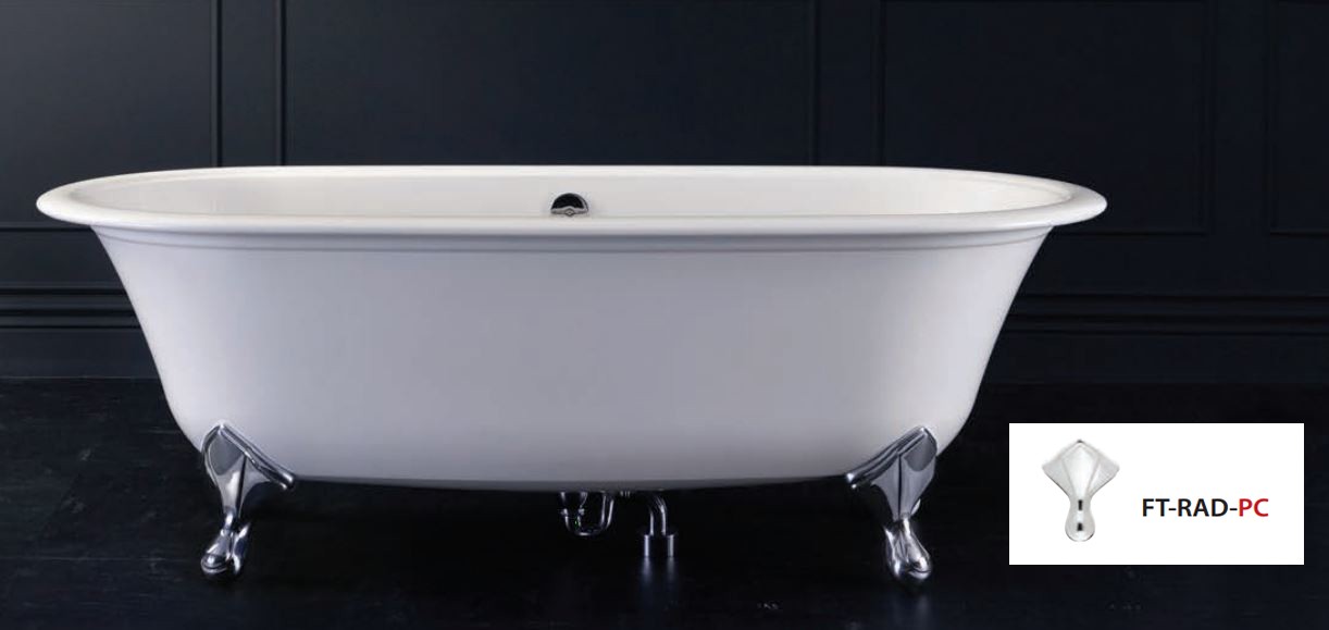 Victoria & Albert Radfort Badewanne Lackiert mit Füßen inChrom poliert